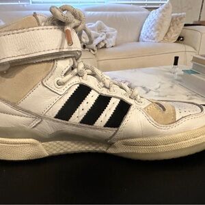 Adidas White and Black High-Top Sneakers